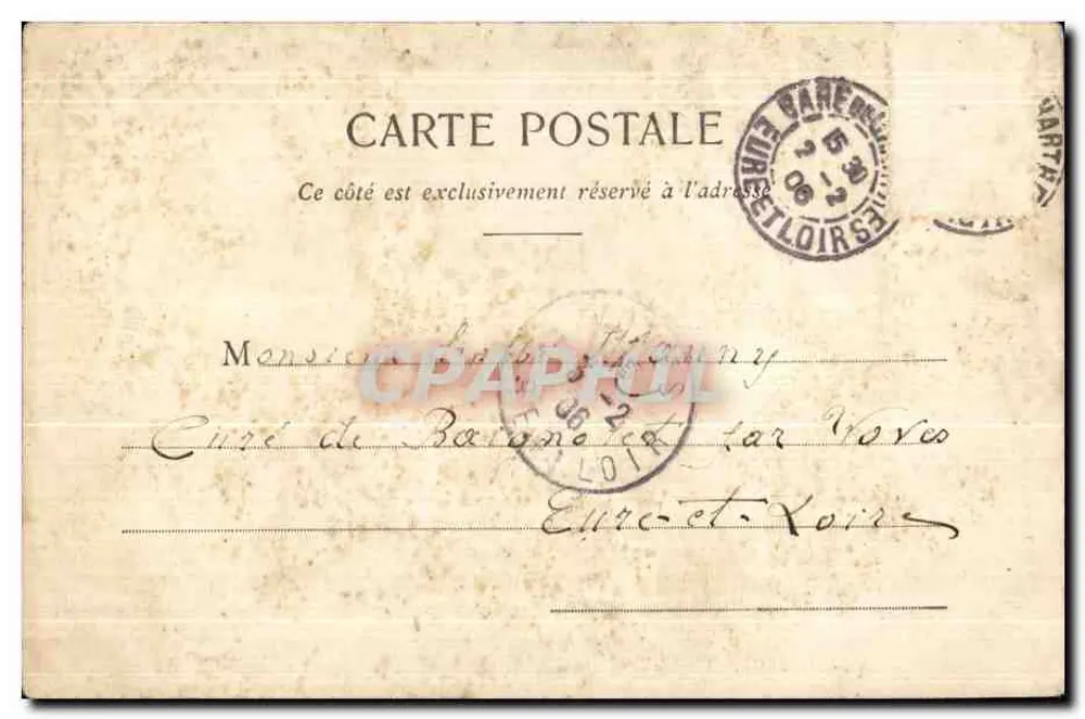 Bourron - A Igreja — Thibault, editor, Fontainebleau, n°204 - Verso
