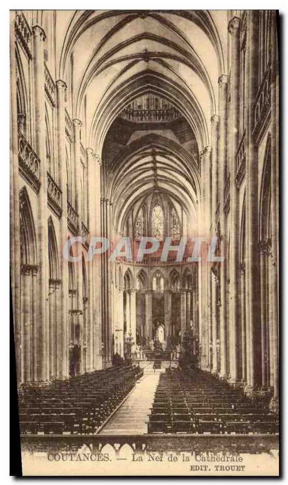 Coutances — A Nave da Catedral — Edit. Trouuet - Frente
