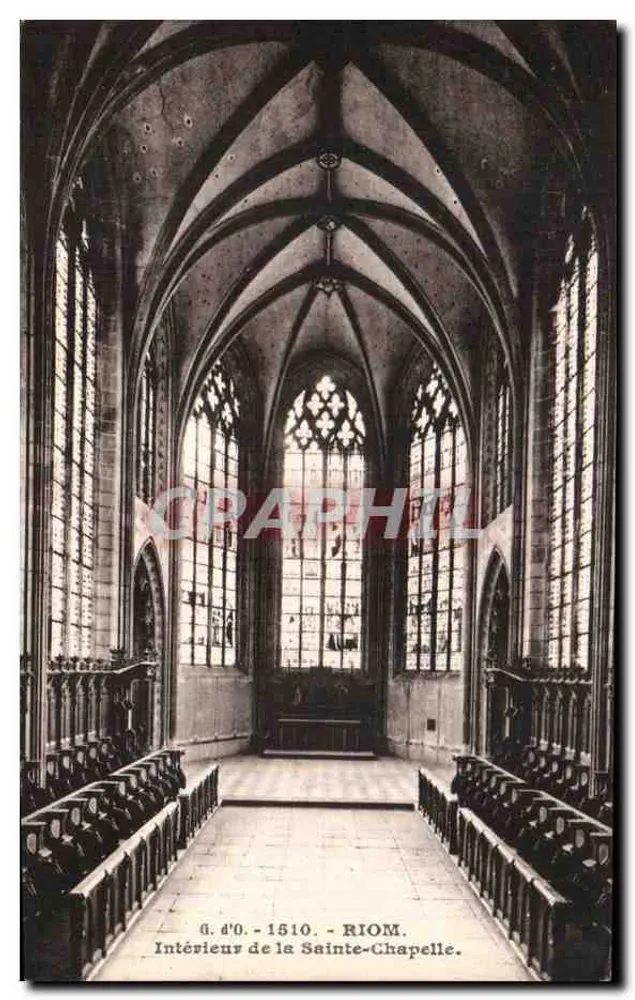 Interior da Sainte-Chapelle — Riom — J. Gottliefangens, editor (P.-de-D.) - Frente