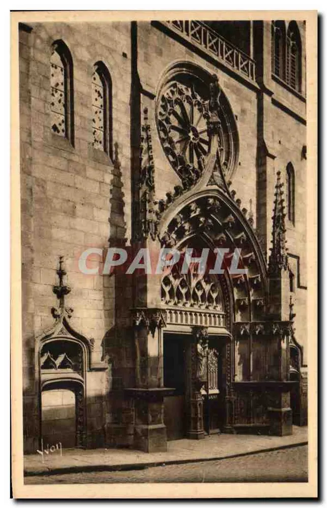 Riom (Puy-de-Dôme) — Kirche Notre-Dame du Marthuret, das Portal — Éditions d'Art Vvon - Vorderseite