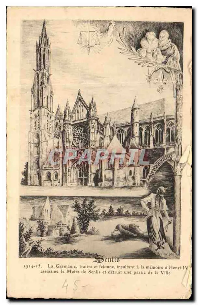 Sentlis — Cathédrale et scène historique — éditeur non visible - Vorderseite