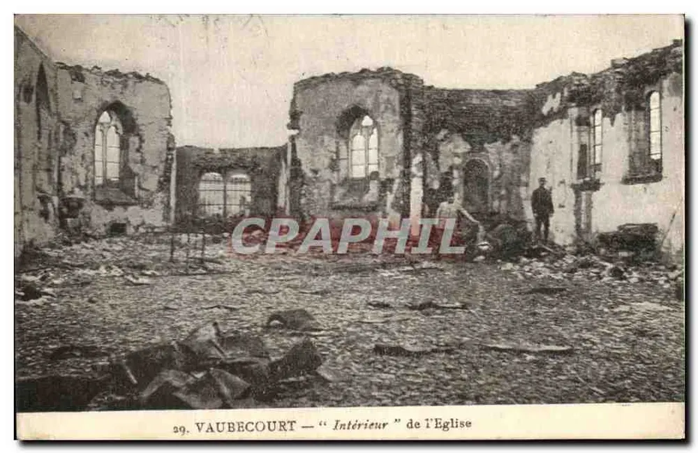Vaubecourt — Interior de la Iglesia — Edición Clergue, n°29 - Anverso