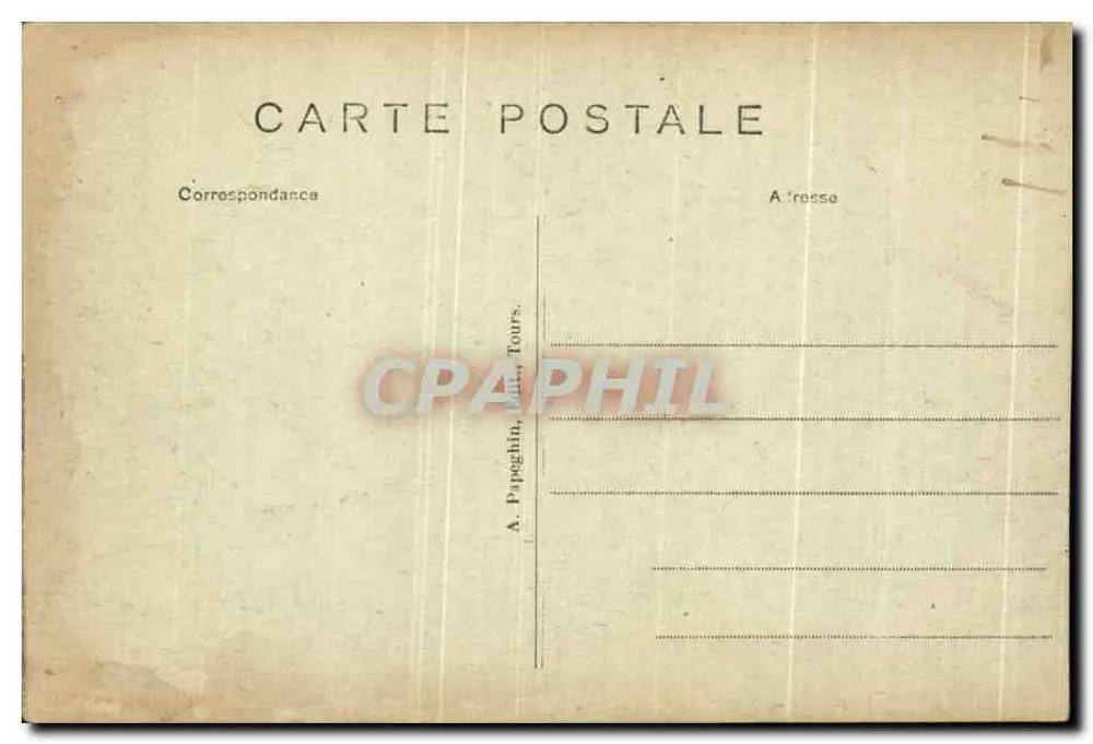 Tours (Indre-et-Loire) — Die Basilika Saint-Martin und die Charlemagne-Turm — A.P. - Rückseite