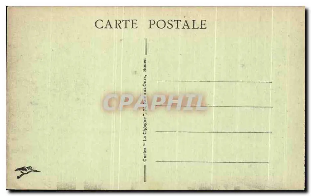 Rouen - Palácio de Justiça (Conjunto) — editor 'La Cigogne', n° 286 - Verso