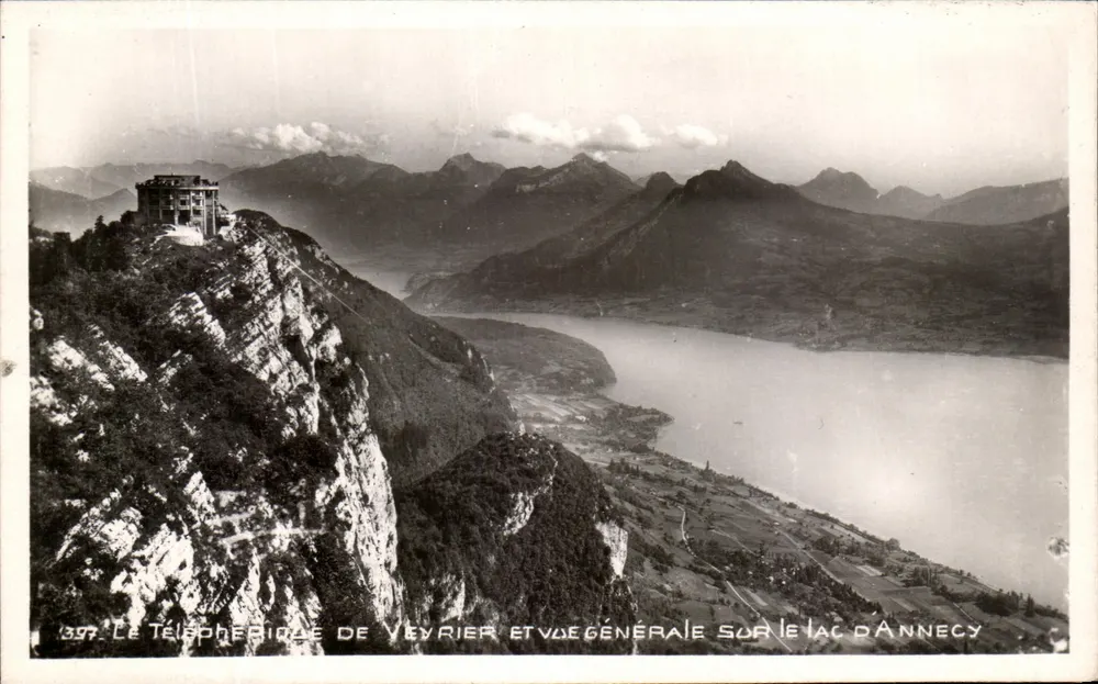 Der Veyrier-Bergbahn und allgemeiner Blick auf den See Annecy — Edition GIL, Annecy - Vorderseite