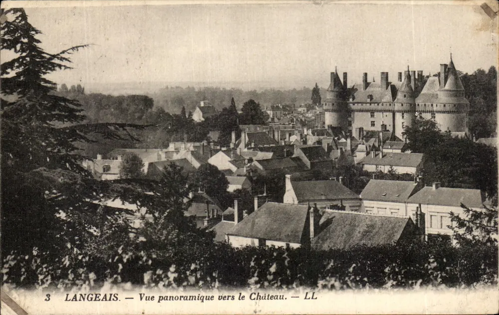 LANGEAIS — Vue panoramique vers le Château — LL - Vorderseite
