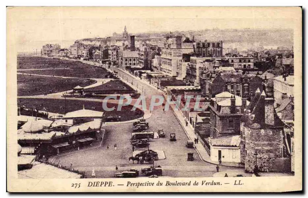 Dieppe — Perspectiva do Boulevard de Verdun — LL. n°275 - Frente