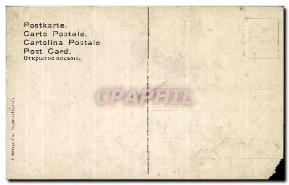 Junge Frau — Portrait — Colortype (Co. Lageno Dépose) - Rückseite