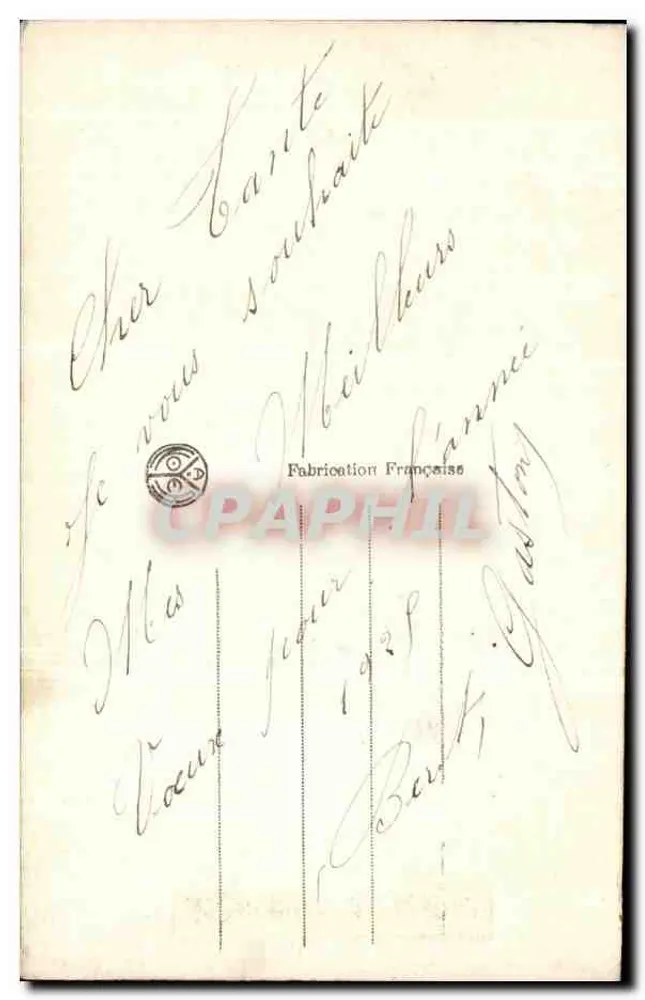 Liebespaar — Frohe Neujahr — A. NOYER 2632 - Rückseite
