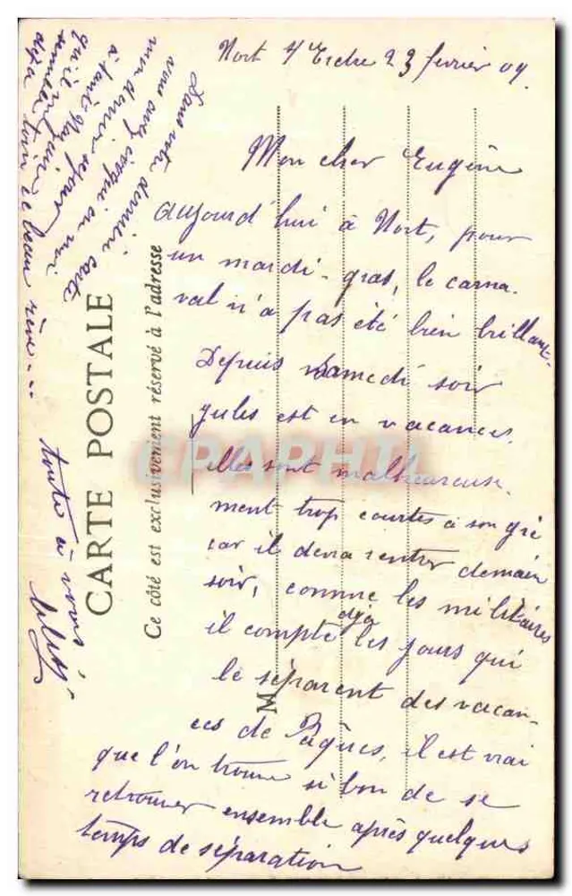 Der Jungadler — Kind in militärischem Kostüm — Phototypie A. Bergeret et Cie — Nancy - Rückseite