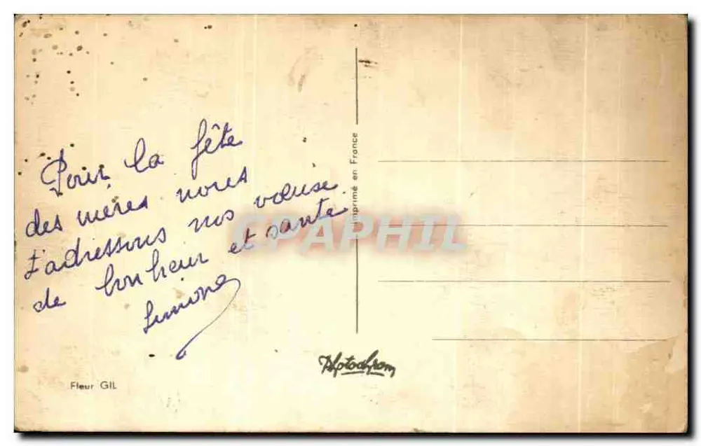 Arranjo de flores — Feliz dia das mães — Fleur GIL - Verso