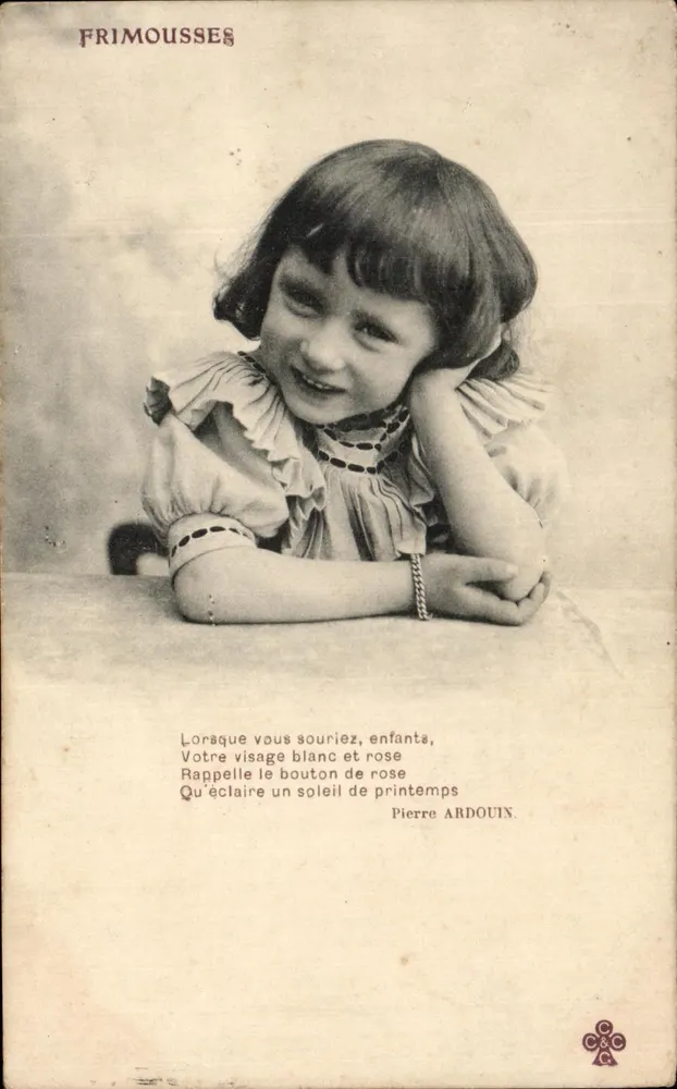 Frimousses — Gedicht über ein lachendes Kind — C&C - Vorderseite
