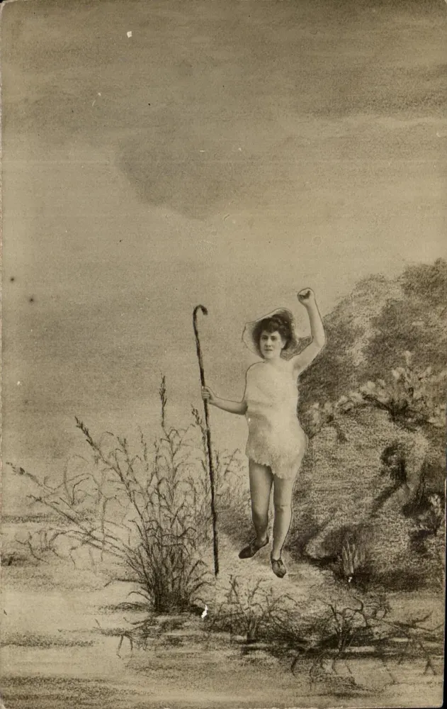 Frau im Badeanzug — Sprung in eine Landschaft — Gesellschaft Lumière, Lyon - Vorderseite