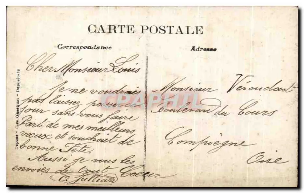 Frau mit Rosenstrauß — Saint-Louis — A&S 333 - Rückseite