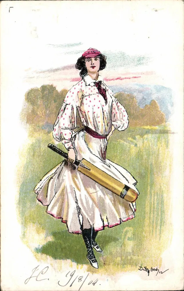 Frau, die Cricket spielt — Serie Nr. 1504 — Duke & Son - Vorderseite