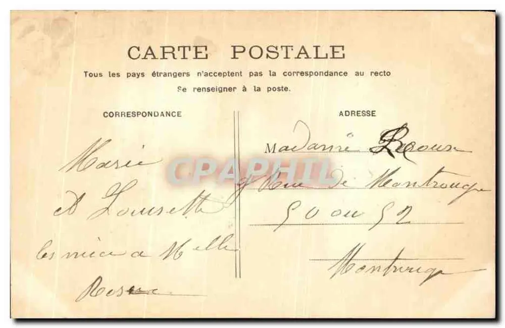 Bouquet de fleurs — De la part d'une Amie — éditeur non visible - Rewers