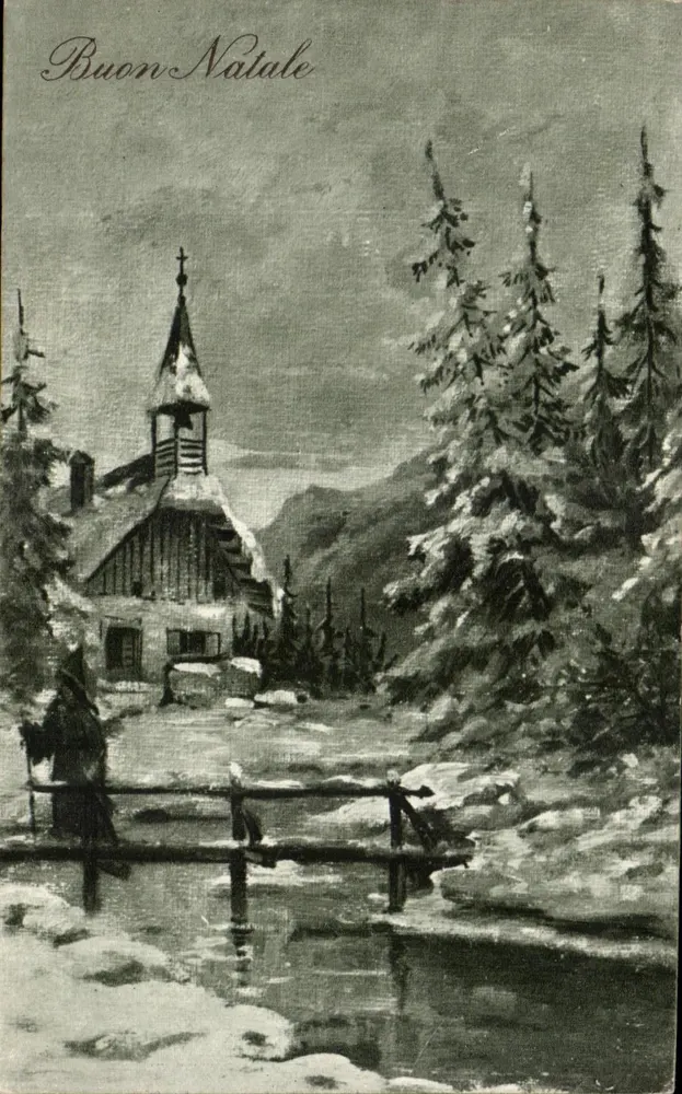 Schneegestüftes Schloss — Winterlandschaft — W.R.B. & Co. n° 3025 - Vorderseite