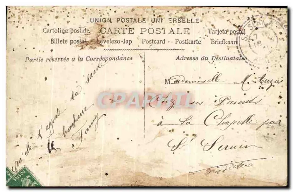 Femme en robe fleurie — portrait studio — éditeur Bonne Tête - Rückseite