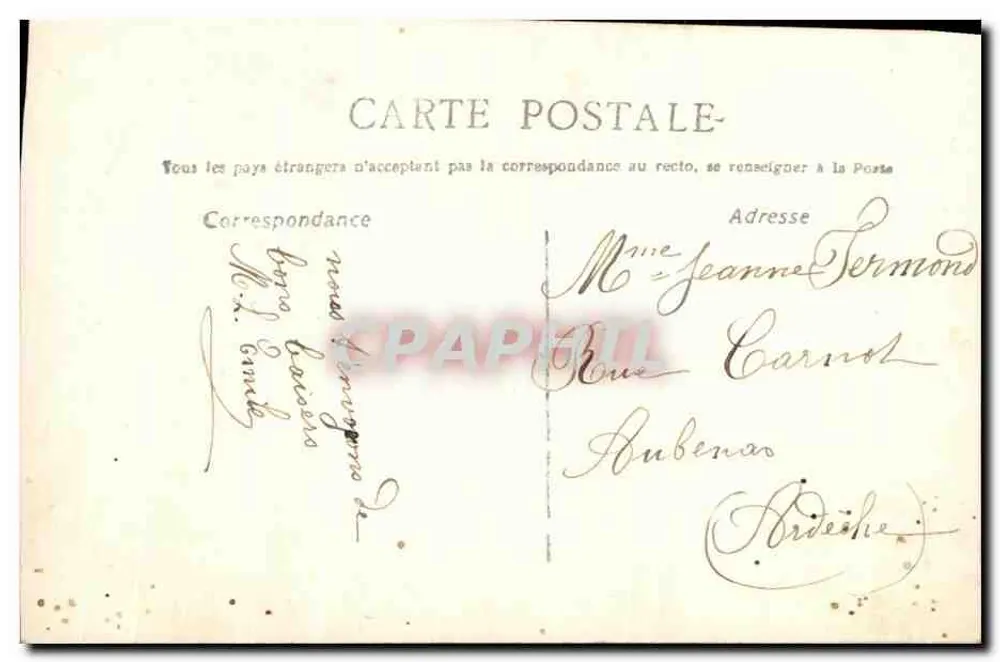Romantisches Paar mit Rosenkorb — Verlag 'Bonne Fête' — Nr. 1254 - Rückseite