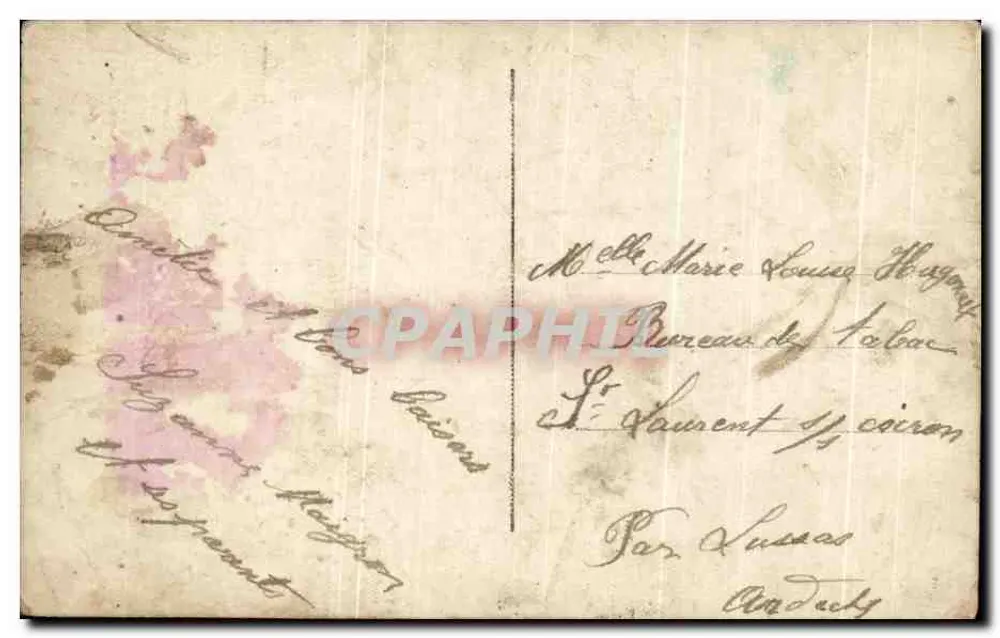 Fleurs et décorations — carte de vœux avec chiffre 1 et paysage hivernal — éditeur DIX 604 - Verso