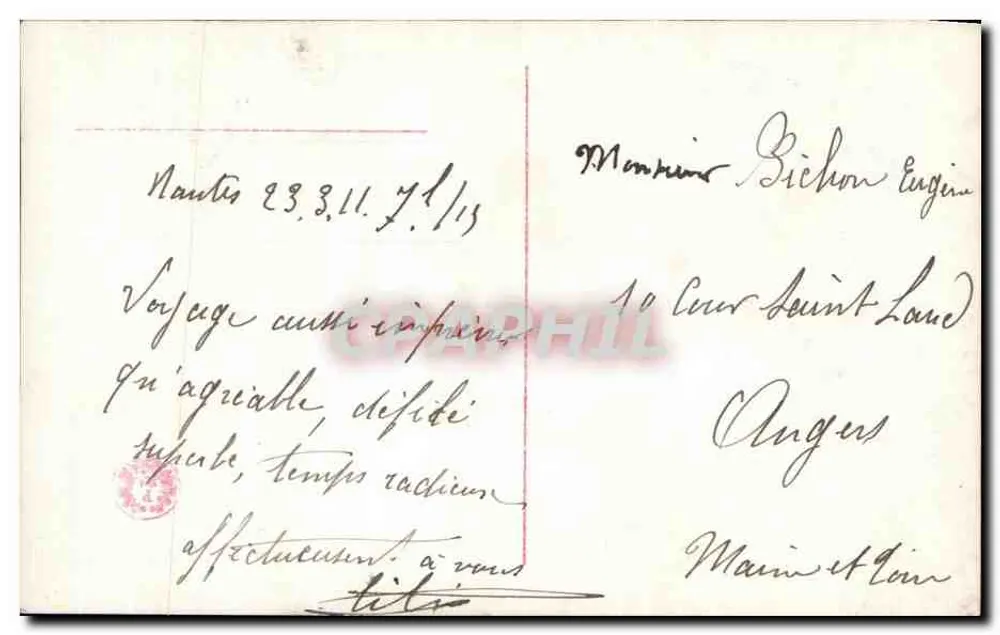 Junge Frau im Halbfigur-Porträt — Portrait — Verlag PR, Nr. 2840/6 - Rückseite
