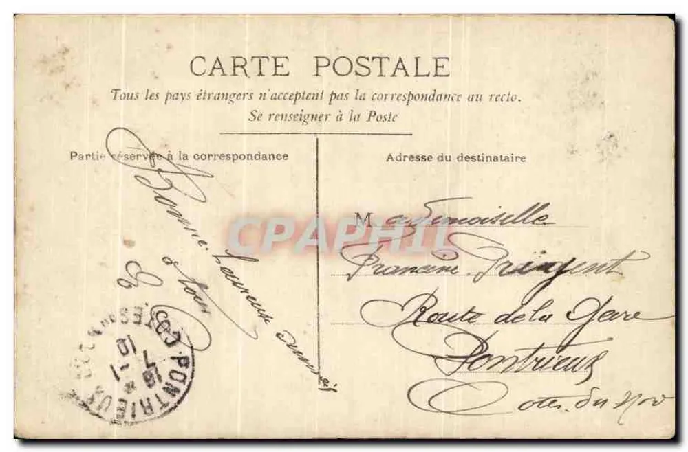Homme à moustache tenant un panier de fleurs — Bonne Année — Circe, n° 4183 - Rückseite
