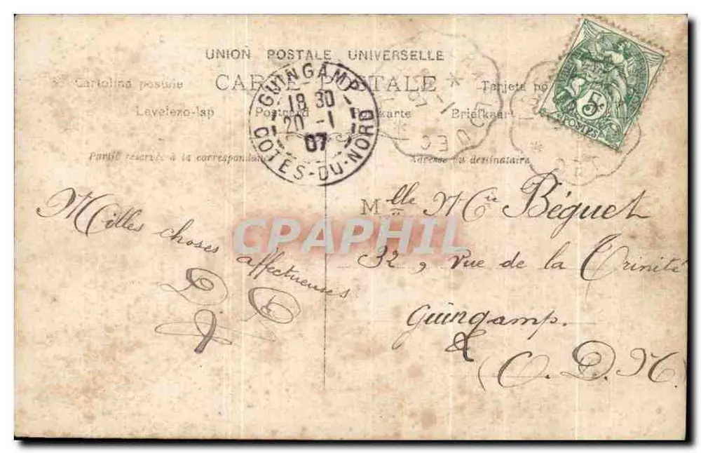 Junge Frau in Kleid und rosa Hut — Serie 2099 — Verlag Paris - Rückseite