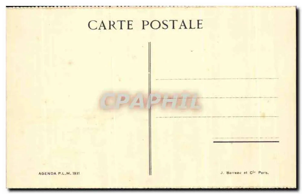 Dauphiné — Mount Aiguille — Agenda P.L.M. 1931, C.L. Rivière - Rückseite