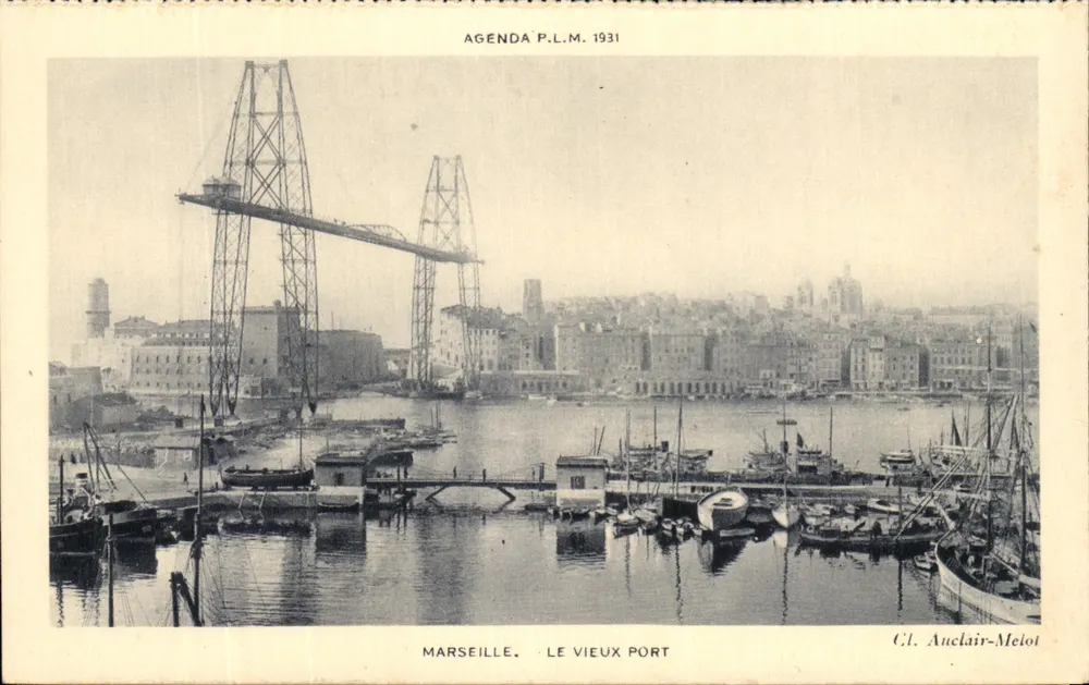 Marseille — Ansicht des Alten Hafens — C.L. Auclair-Melot, Agenda P.L.M. 1931 - Vorderseite