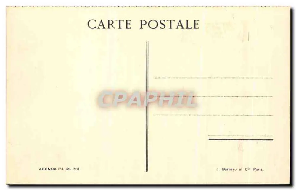 Marseille — Ansicht des Alten Hafens — C.L. Auclair-Melot, Agenda P.L.M. 1931 - Rückseite