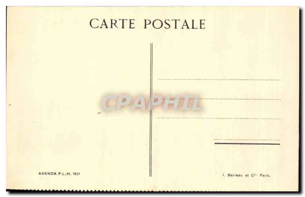 Ornans — Jura — Agenda P.L.M. 1931 - Verso