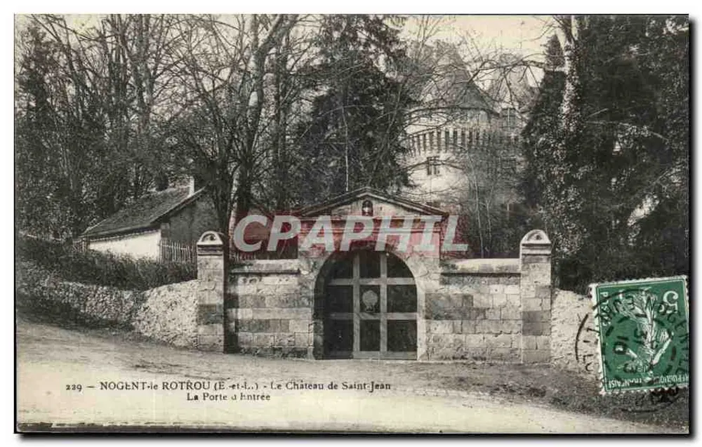 Nogent-le-Rotrou (E.-et-L.) — Schloss Saint-Jean — Die Eingangstür - Vorderseite