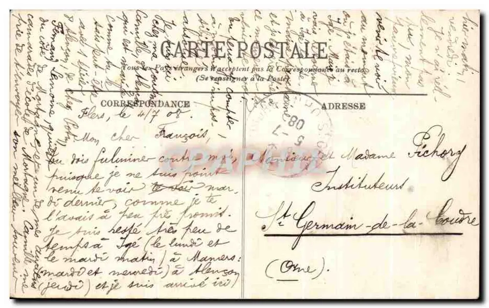Flers (Orne) - Avenue du Château - Rue Richard-Lenoir - Legoooph, Verlag - Rückseite