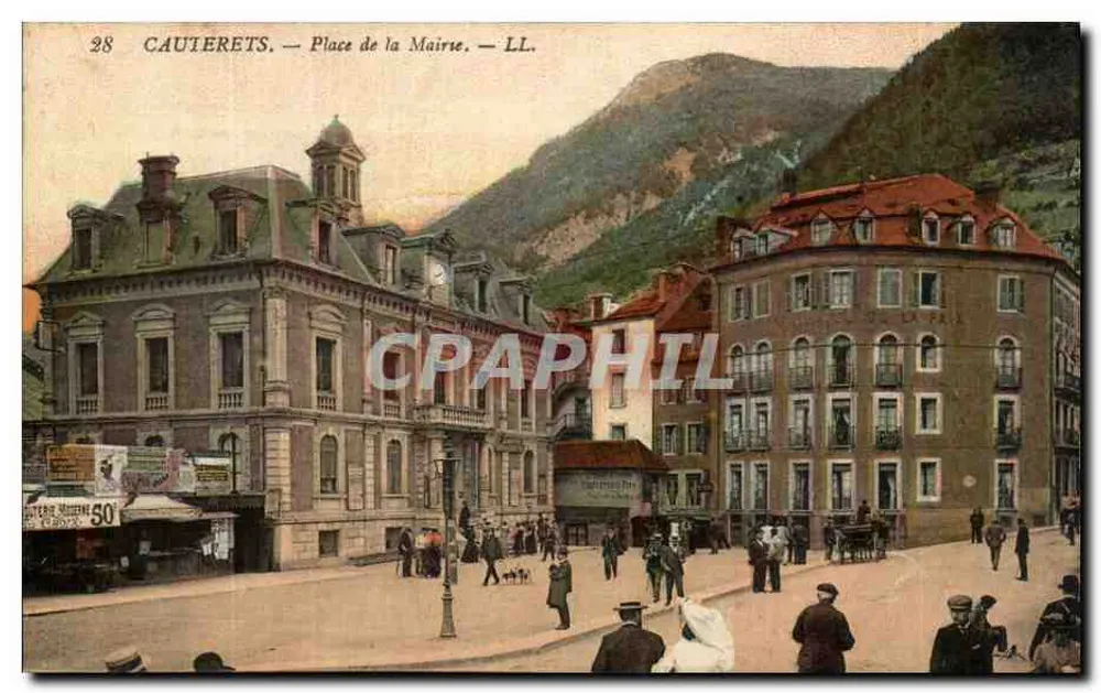 Cauterets — Plaza del Ayuntamiento — LL. n°28 - Anverso