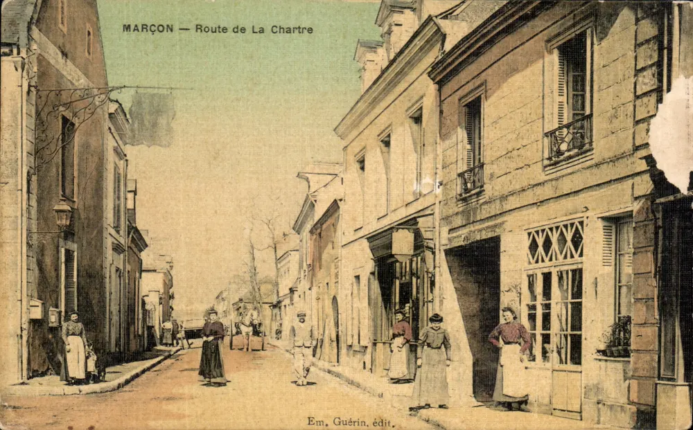 Marçon — Route de La Chartre — Em. Guérin, édit. - Frente