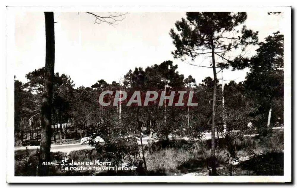 Saint-Jean-de-Monts — Die Straße durch den Wald — Edition La Cigogne, Straßburg - Vorderseite