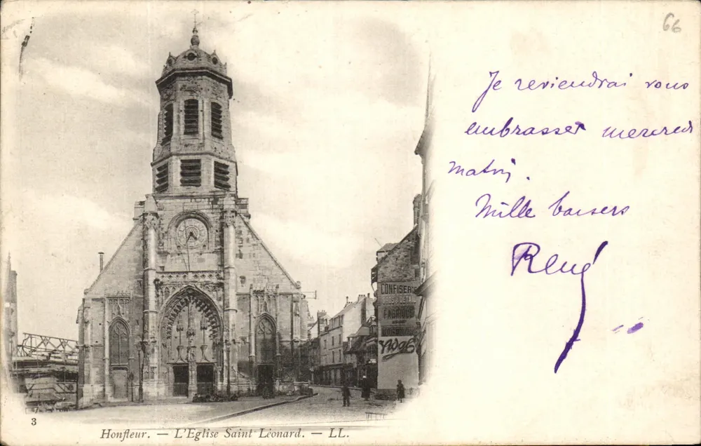 Honfleur — A Igreja de São Leão — LL - Frente