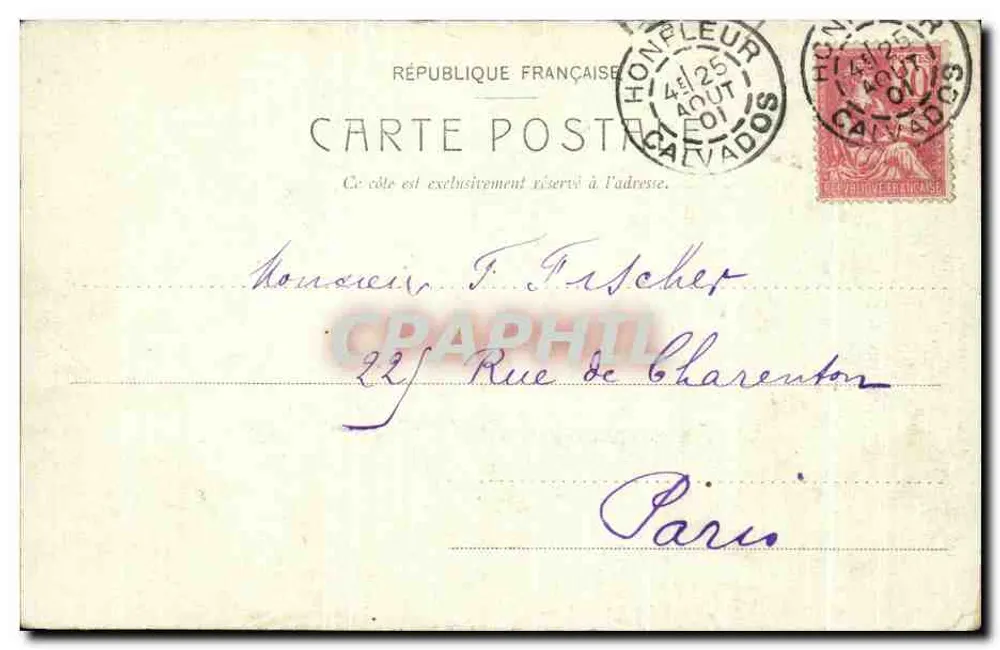 Honfleur — A Igreja de São Leão — LL - Verso