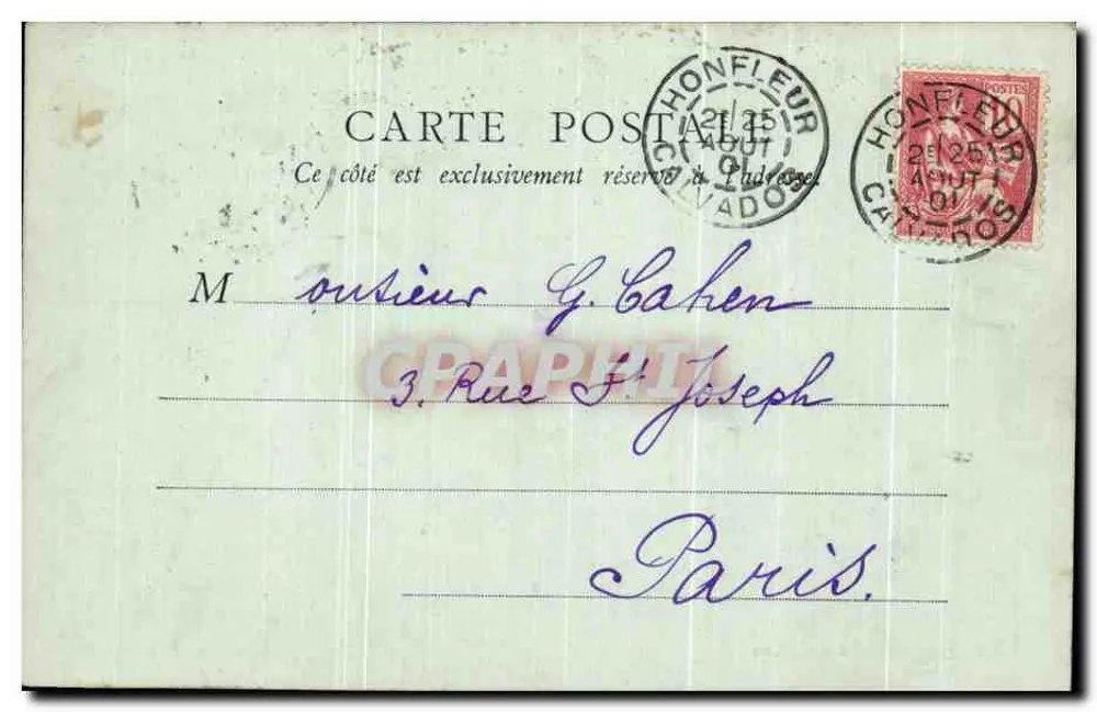 Honfleur - A Igreja — Livraria de Ação Moral, Rouen, n°69 - Verso