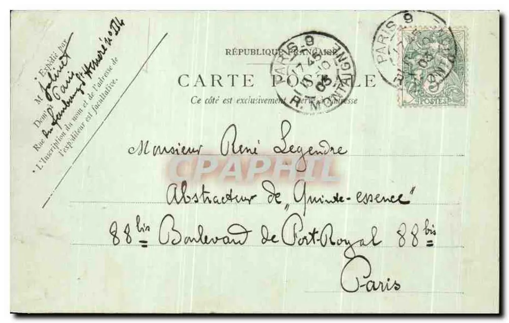 Cabourg — Vista em direção a Dives — P. Richier, Ed. Caen. - Verso