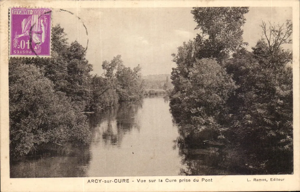 Arcy-sur-Cure — Ansicht der Cure vom Brückenturm — L. Ramos, Verleger - Vorderseite