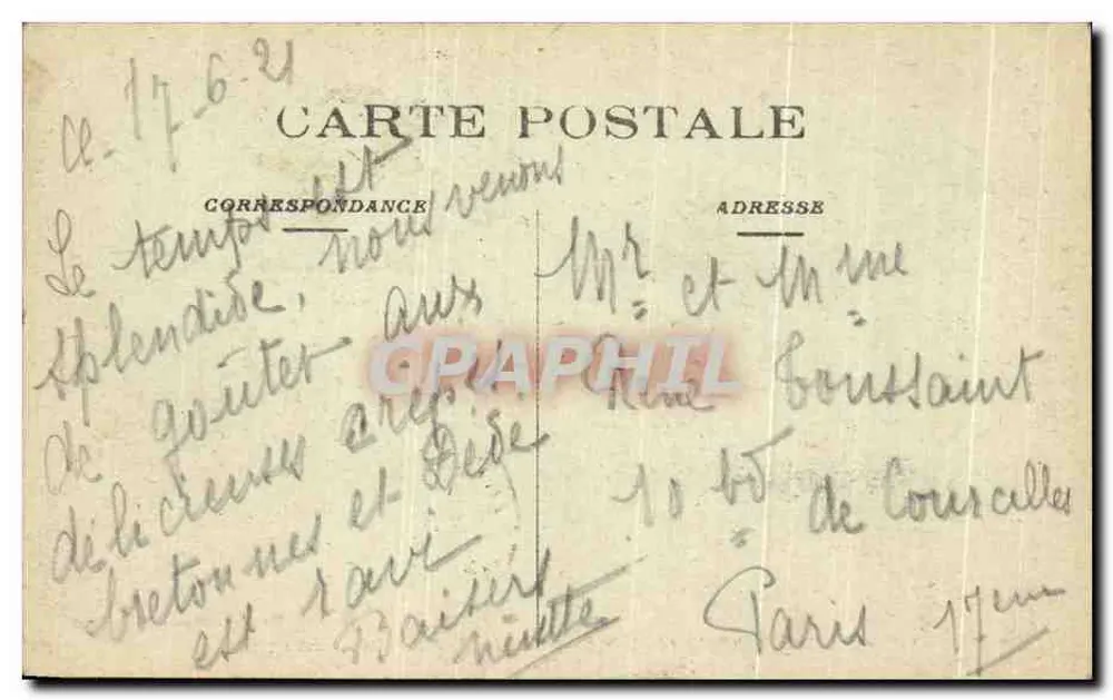 Tréveneuc (C.-du-N.) — Klippen von Saint-Marc, Le Chatelet — J.-B. Barat, Fotograf/Verleger, St-Quay - Rückseite