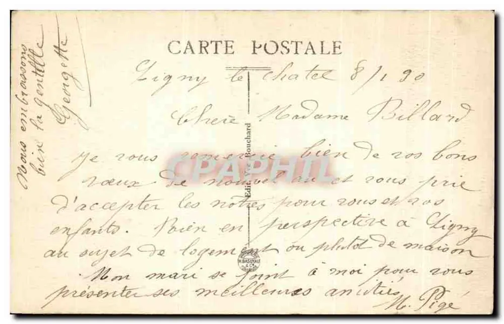 Ligny-le-Châtel (Yonne) — Estrada de Pontigny - Verso