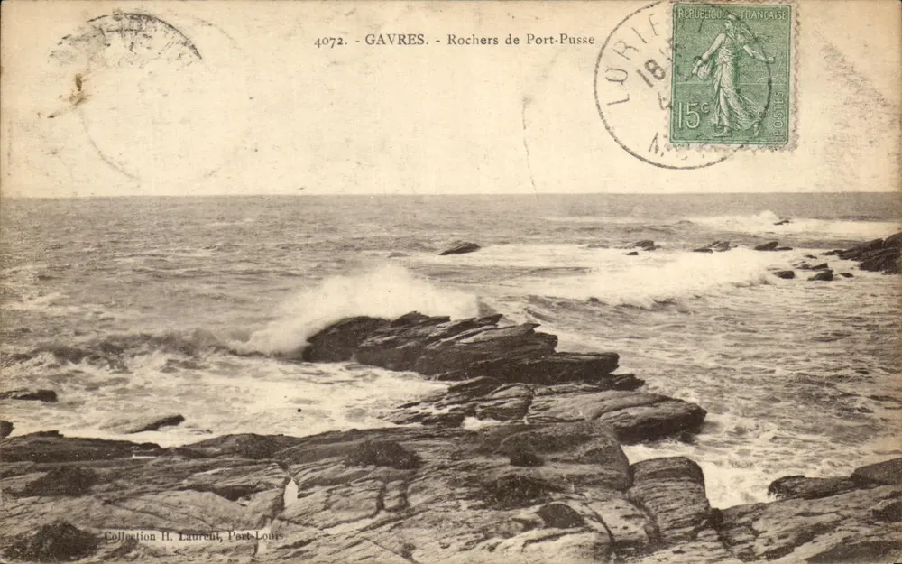 Gavres - Rochas de Port-Pusse — Coleção H. Laurent, Port-Louis - Frente