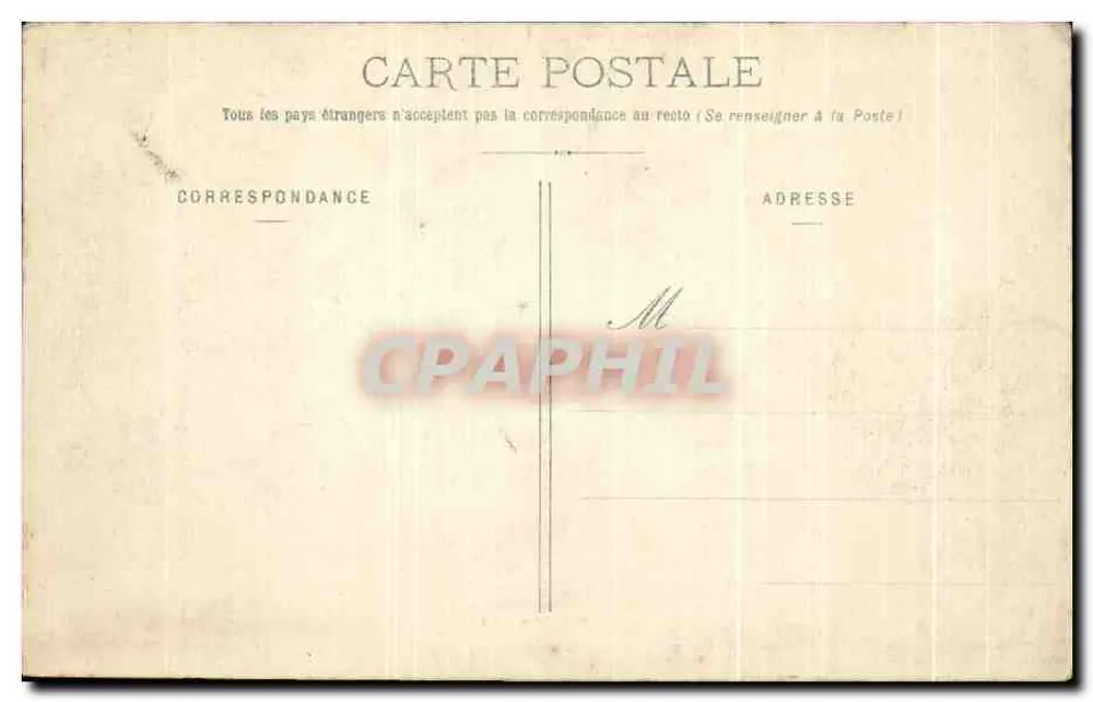 Royat no Seu Ninho — vista panorâmica do vilarejo cercado por montanhas — Lib. Houge-Déal, 21 Rue de l'Éco, Clermont-Ferrand - Verso