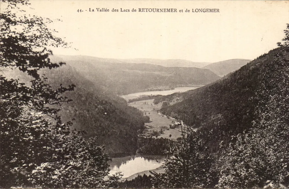 Die Tal der Seen von RETOURNEMER und LONGEMER — Panoramablick — Cb. Bergeret, Straßburg - Vorderseite