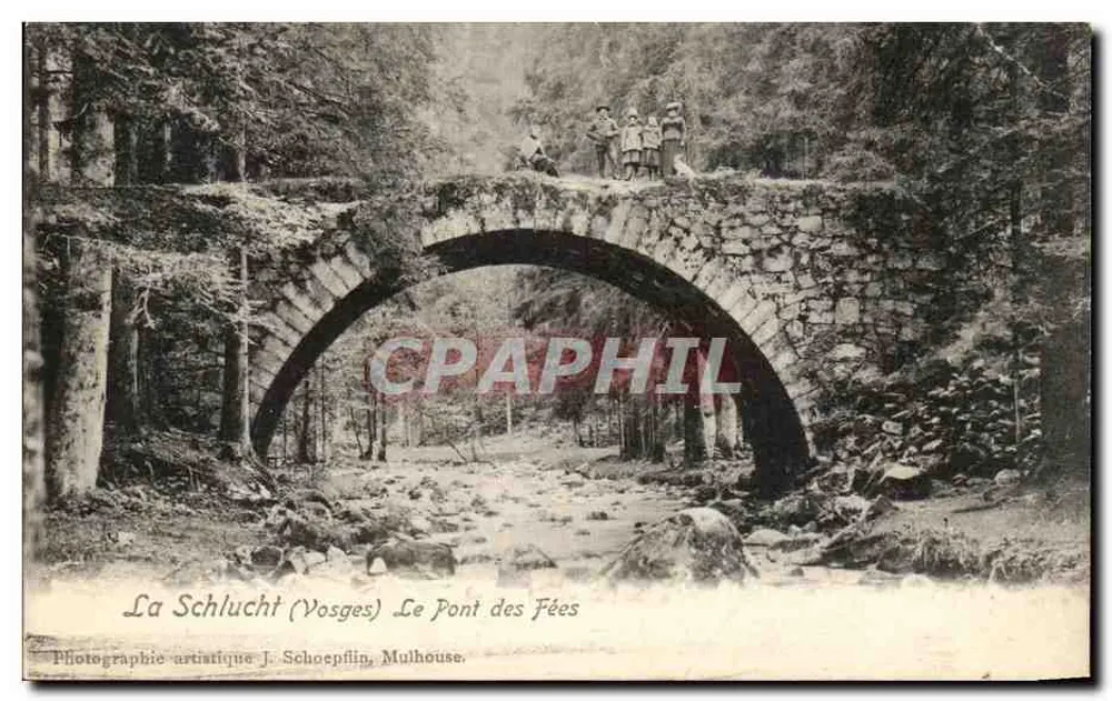 La Schlucht (Vosges) — Der Zauberbrücke — Kunstphotografie J. Schoepflin, Mulhouse - Vorderseite