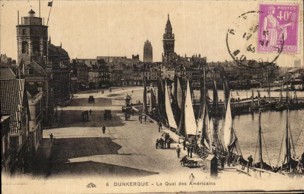 Dunkerque - O Cais dos Americanos — editor: Atelier des Arts Photomécaniques, n°6 - Frente