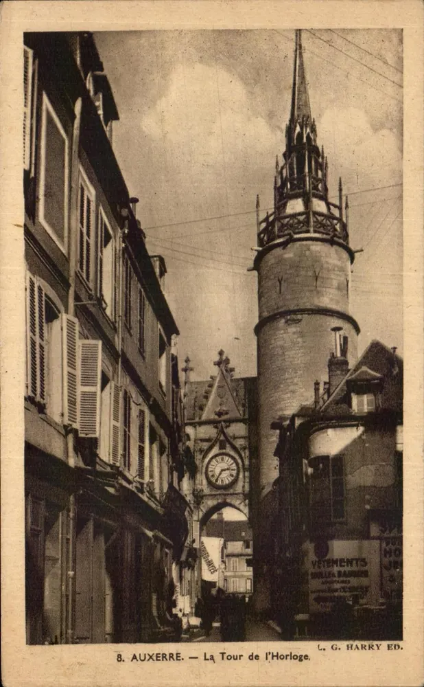 Auxerre — Die Uhrturm — L. G. Harry Ed. - Vorderseite