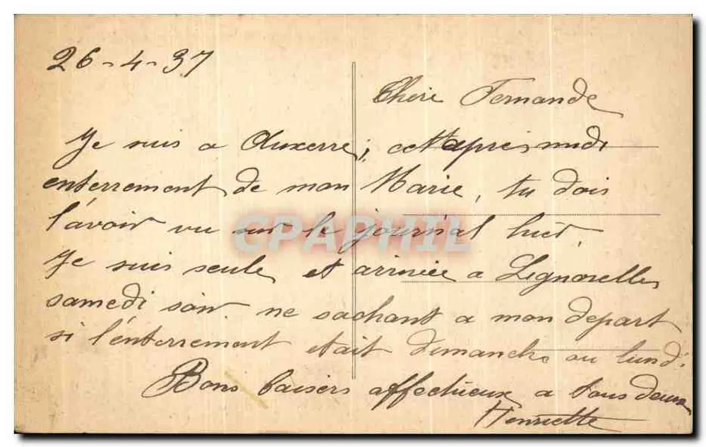 Auxerre — Die Uhrturm — L. G. Harry Ed. - Rückseite